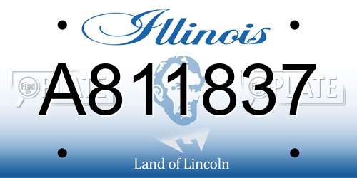 A811837 Illinois License Plate