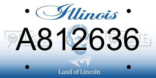 A812636 Illinois License Plate