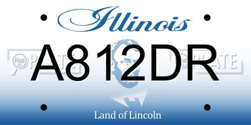 A812DR Illinois License Plate