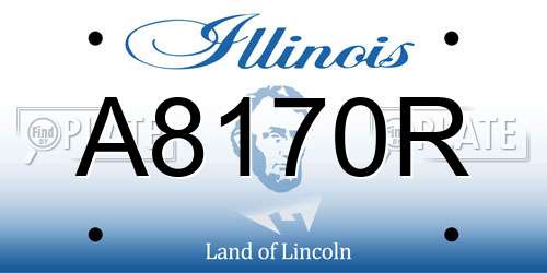 A8170R Illinois License Plate