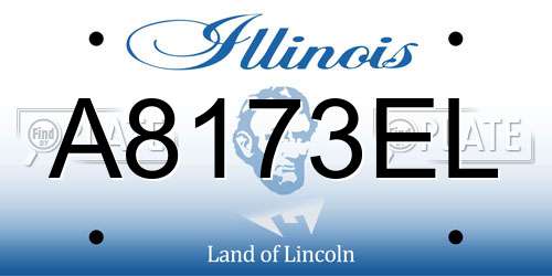 A8173EL Illinois License Plate