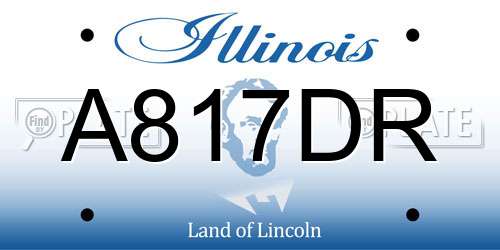 A817DR Illinois License Plate