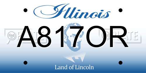 A817OR Illinois License Plate