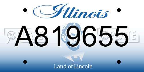 A819655 Illinois License Plate
