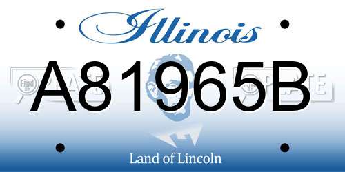A81965B Illinois License Plate