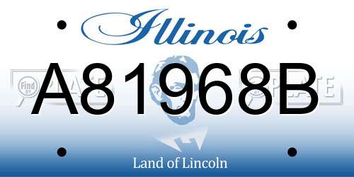 A81968B Illinois License Plate