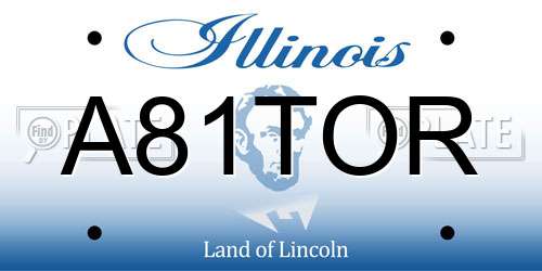 A81TOR Illinois License Plate