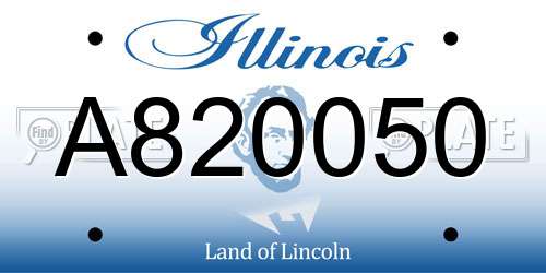 A820050 Illinois License Plate