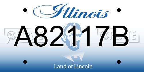 A82117B Illinois License Plate