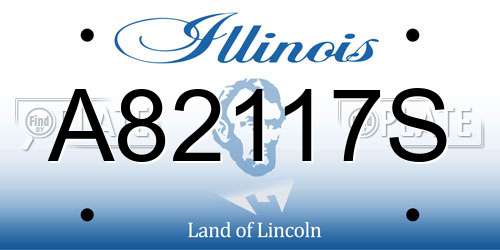 A82117S Illinois License Plate