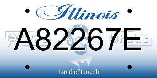 A82267E Illinois License Plate