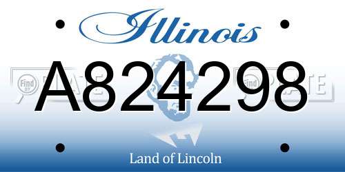 A824298 Illinois License Plate