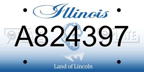 A824397 Illinois License Plate