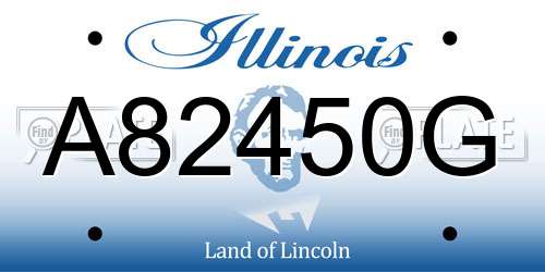 A82450G Illinois License Plate