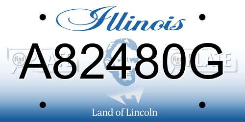 A82480G Illinois License Plate