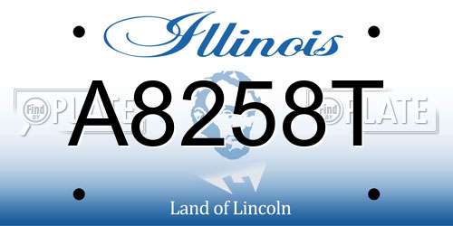 A8258T Illinois License Plate