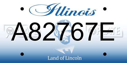 A82767E Illinois License Plate