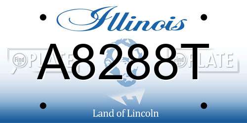 A8288T Illinois License Plate