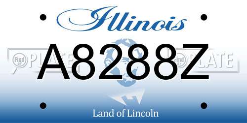 A8288Z Illinois License Plate