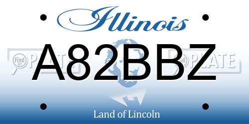 A82BBZ Illinois License Plate