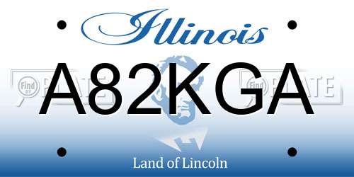 A82KGA Illinois License Plate
