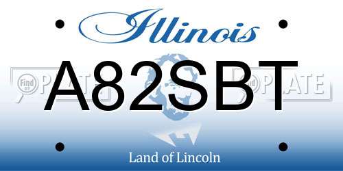 A82SBT Illinois License Plate