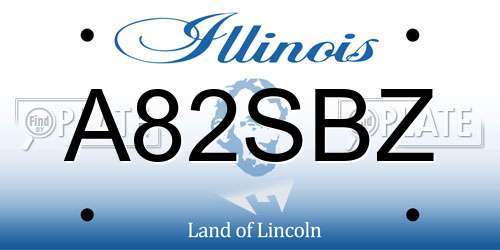 A82SBZ Illinois License Plate