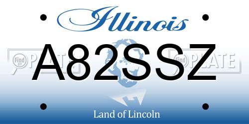 A82SSZ Illinois License Plate