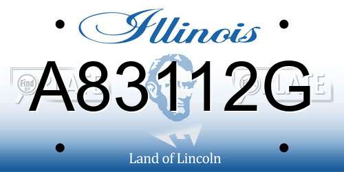 A83112G Illinois License Plate
