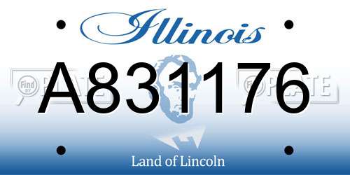 A831176 Illinois License Plate