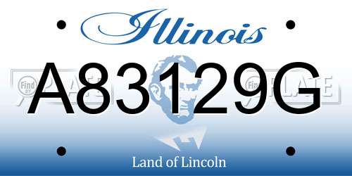 A83129G Illinois License Plate