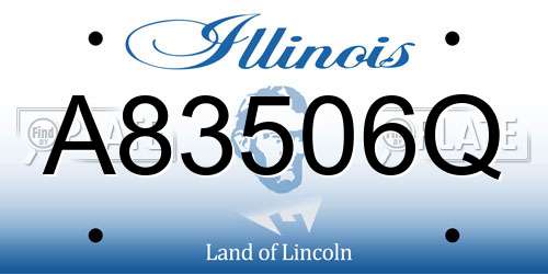 A83506Q Illinois License Plate