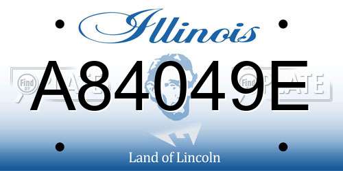 A84049E Illinois License Plate