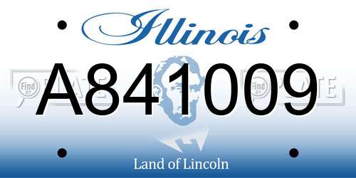 A841009 Illinois License Plate