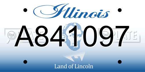 A841097 Illinois License Plate