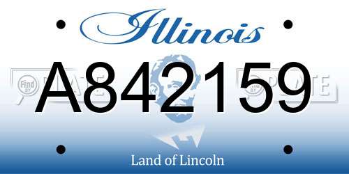 A842159 Illinois License Plate