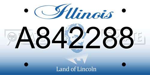 A842288 Illinois License Plate