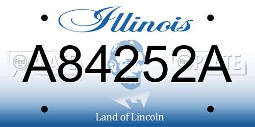 A84252A Illinois License Plate