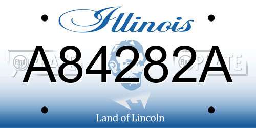 A84282A Illinois License Plate