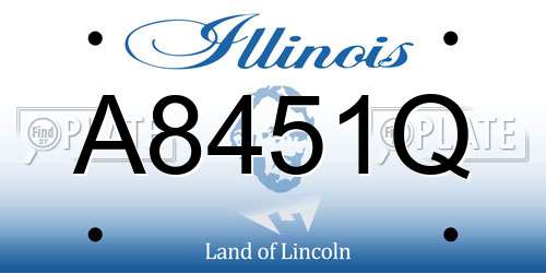 A8451Q Illinois License Plate