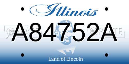 A84752A Illinois License Plate