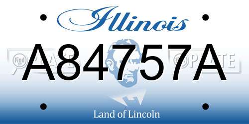 A84757A Illinois License Plate