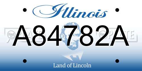 A84782A Illinois License Plate