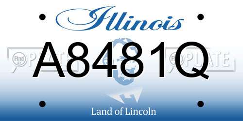 A8481Q Illinois License Plate