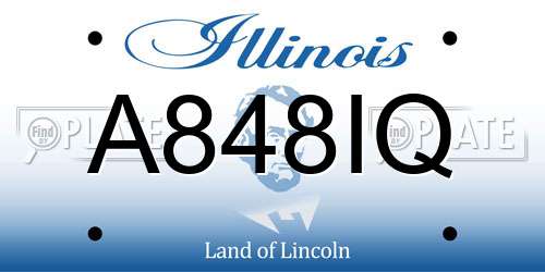 A848IQ Illinois License Plate