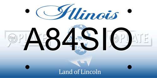 A84SIO Illinois License Plate