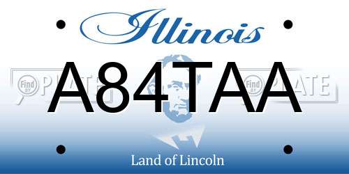 A84TAA Illinois License Plate