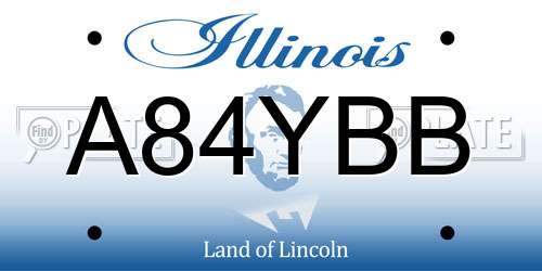 A84YBB Illinois License Plate