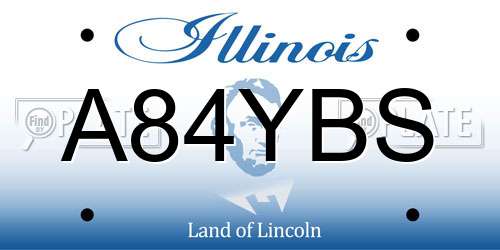 A84YBS Illinois License Plate