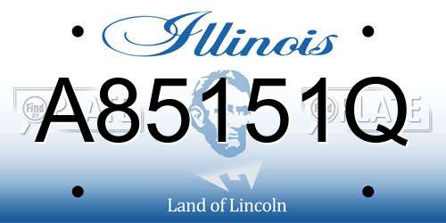 A85151Q Illinois License Plate